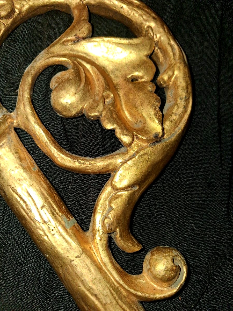 18th-century Gilded Wooden Bishop's Crozier-photo-3