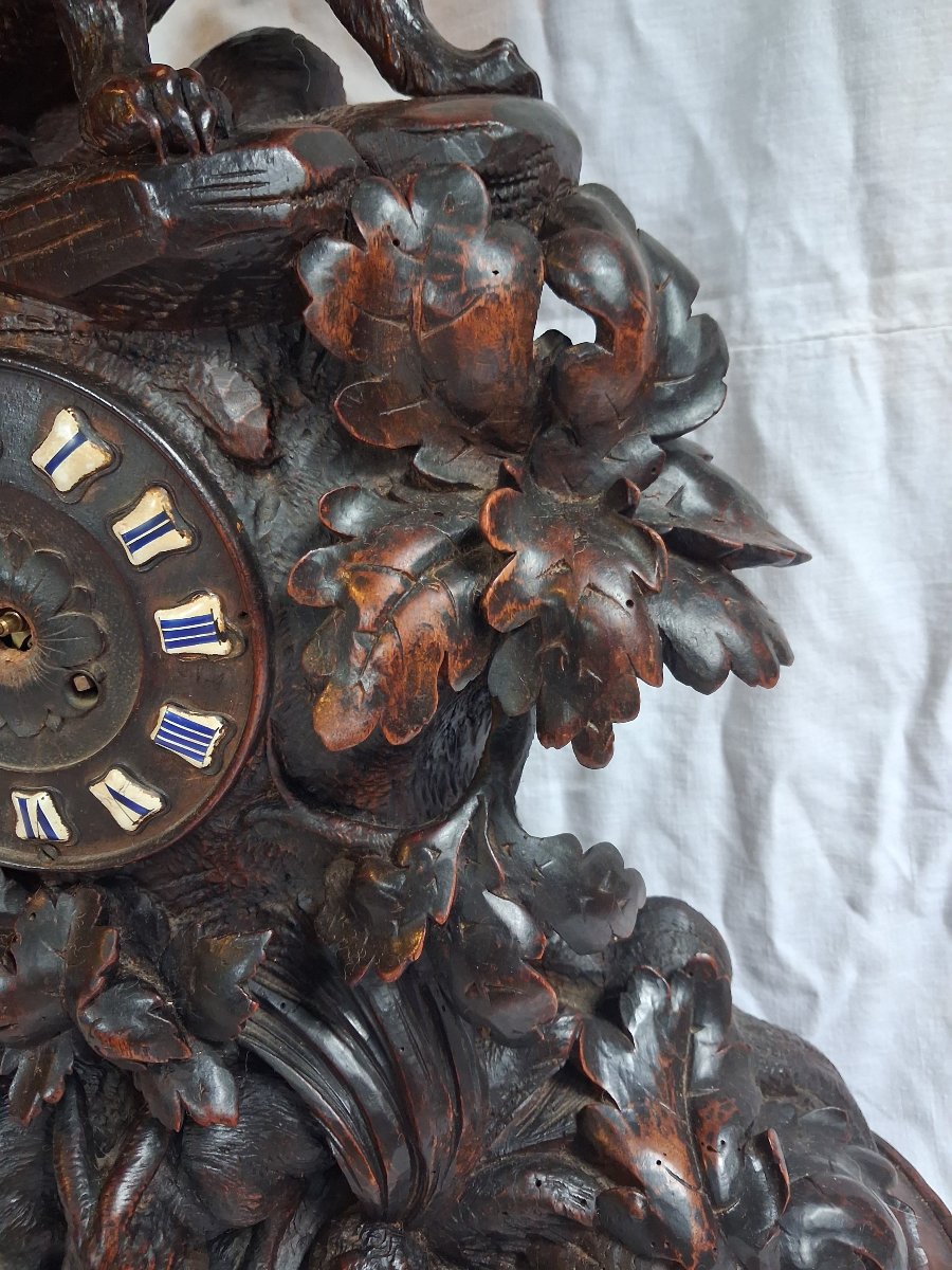 Black Forest Clock With A Dog-photo-4