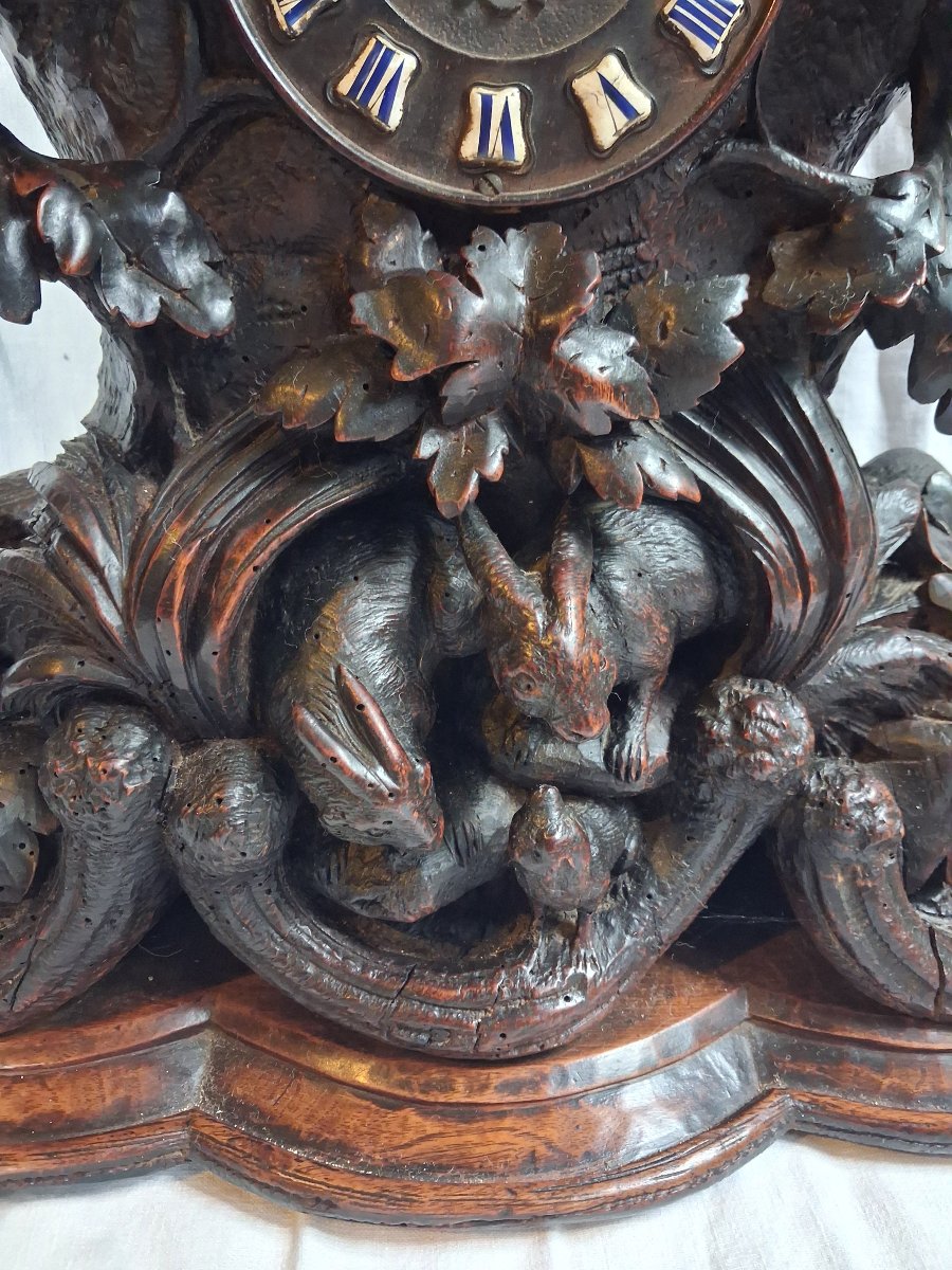 Black Forest Clock With A Dog-photo-2