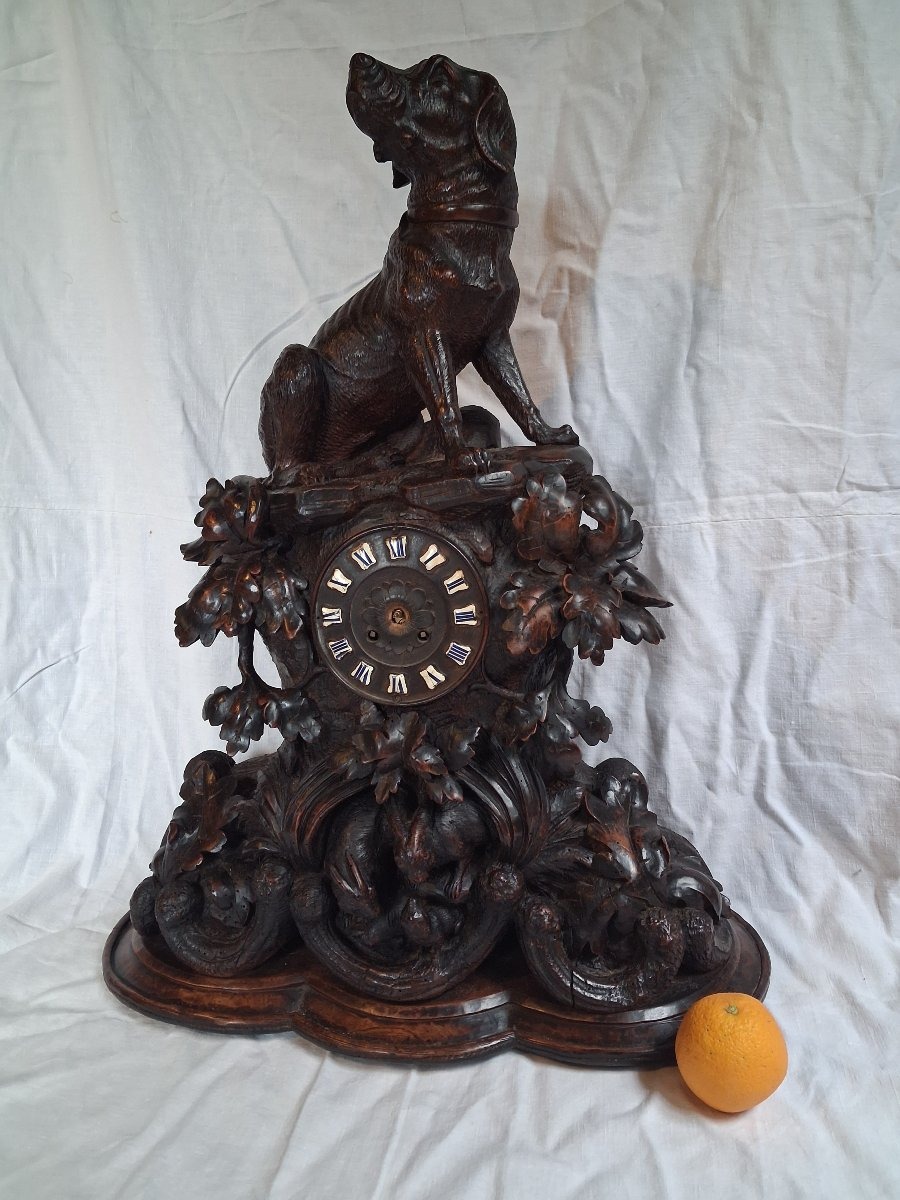 Black Forest Clock With A Dog