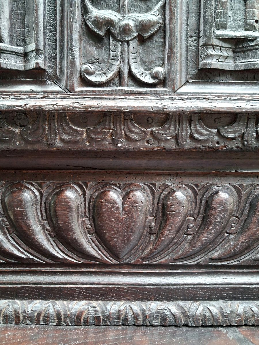 Fauteuil Cathèdre renaissance en chêne du XIX et avant -photo-1