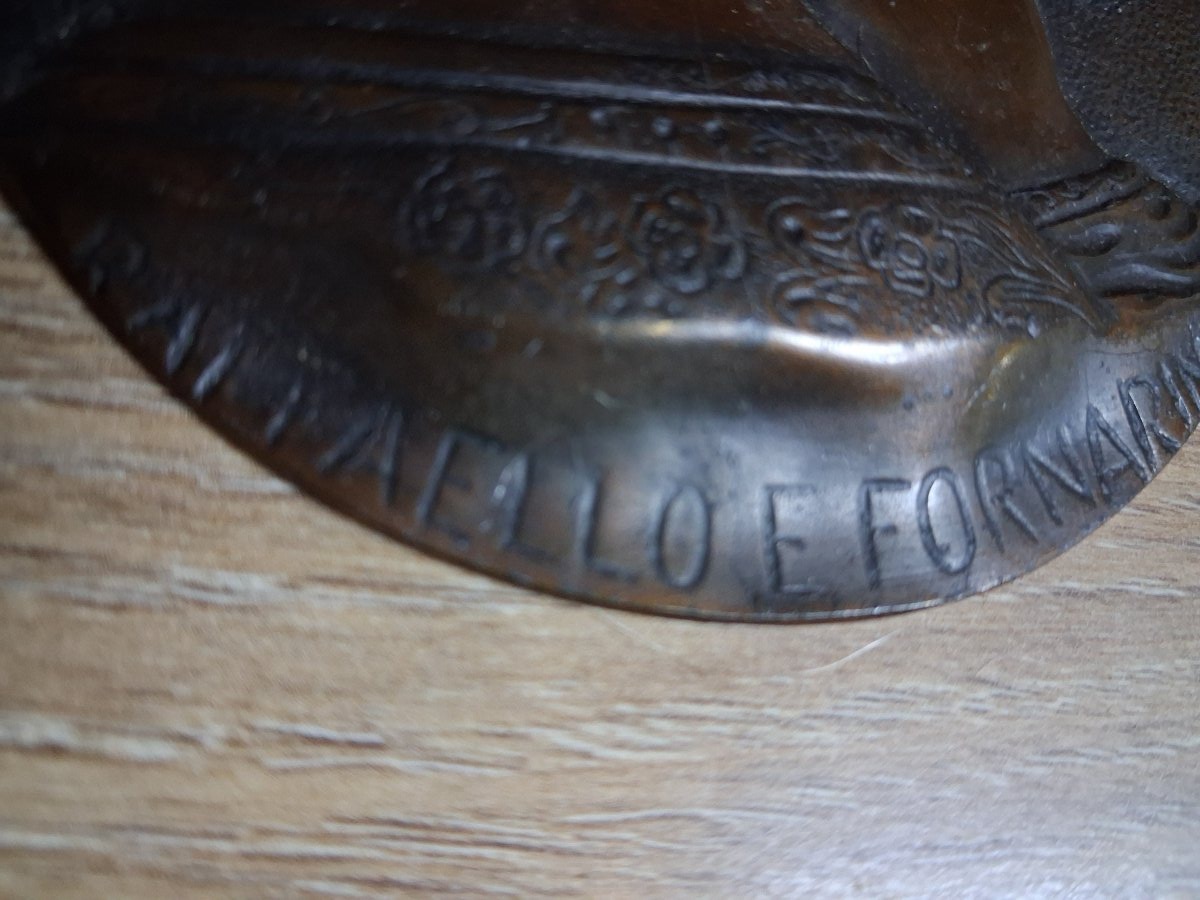 Grand Tour Paire de Médaillons de profil de Raffaello et Dante  Firenze-photo-4