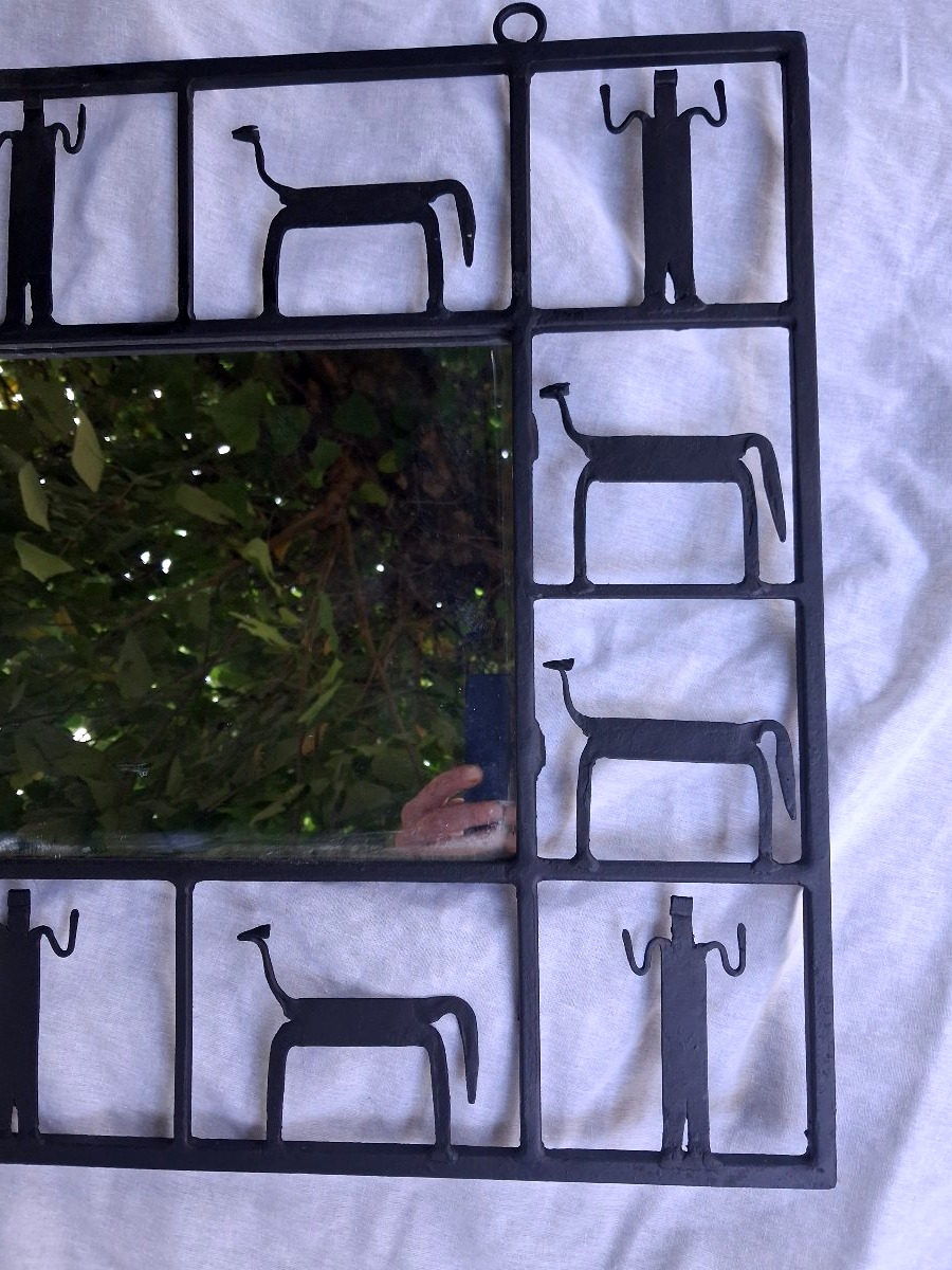 Wrought-iron Mirror By Atelier De Marolles-photo-2