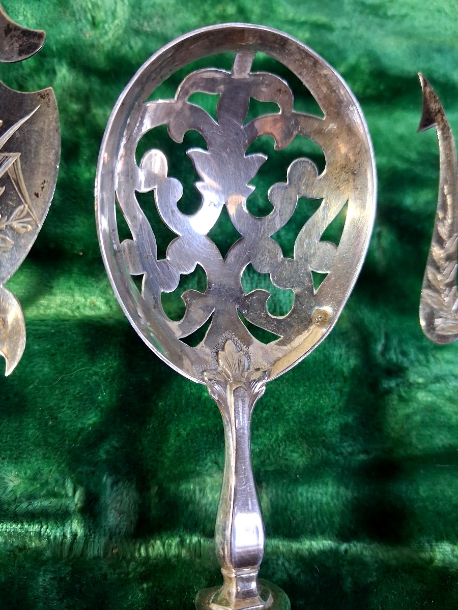 Solid Silver And Mother-of-pearl Dessert Set-photo-5