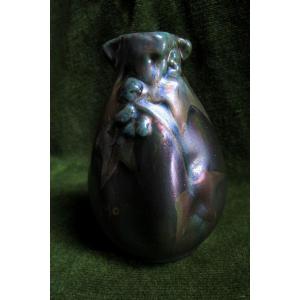 Vase Montières Aubergine Art Nouveau