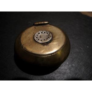 Silver Brass Snuff Box With Clasp