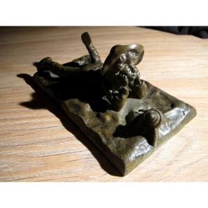 Bronze The Child And The Snail