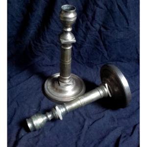 18th Pair Of Column Candlesticks