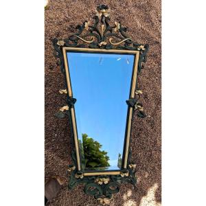 Art Nouveau Miroir Biseauté Trapézoidal Nouille
