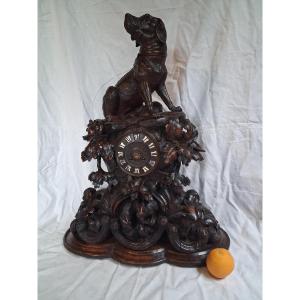 Black Forest Clock With A Dog