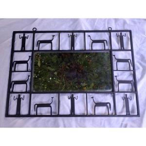 Wrought-iron Mirror By Atelier De Marolles