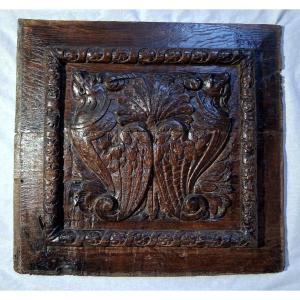 16th-century Carved Wooden Panel