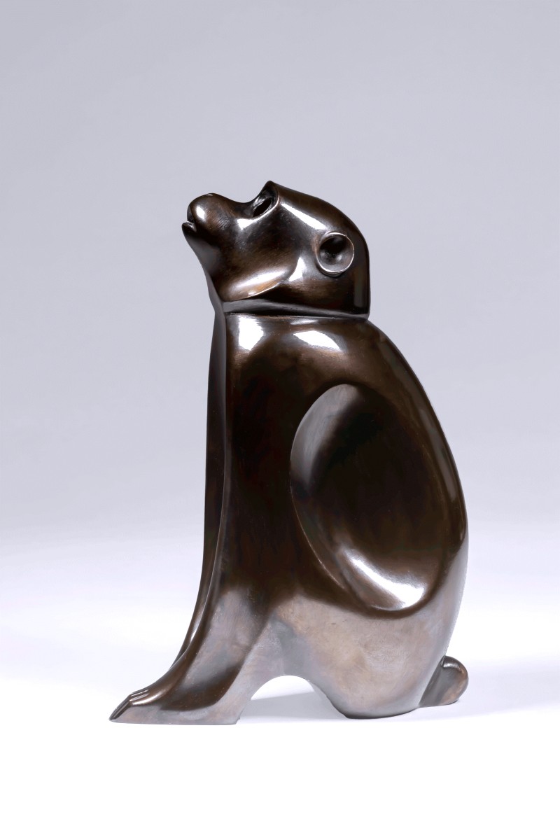 Japanese Bronze By Tsuda Eiju - Monkey - (japan, Showa Era, 1926 – 1989, Before 1940)-photo-2