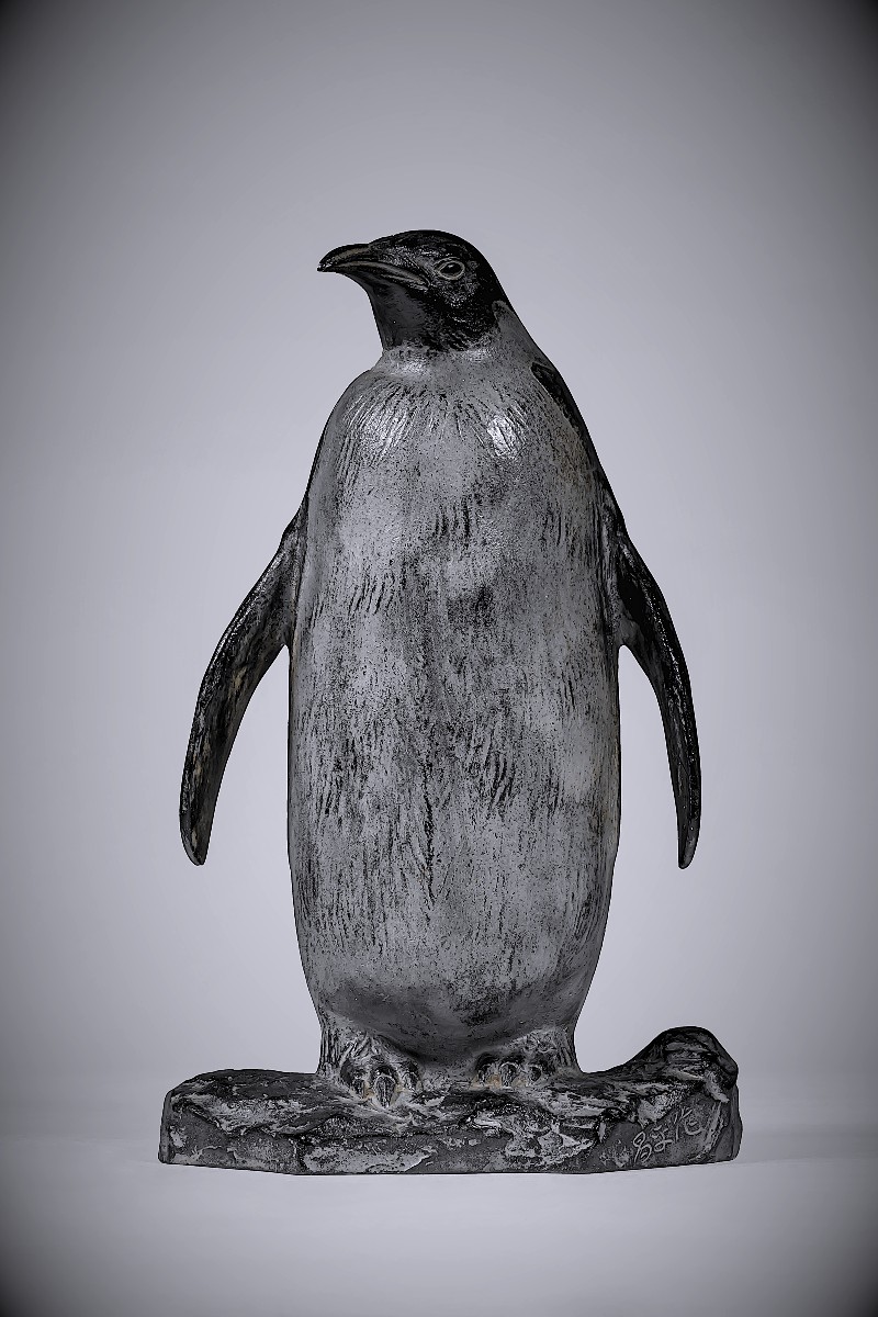 Japanese Bronze Signed Tsugami Sohei - Penguin 