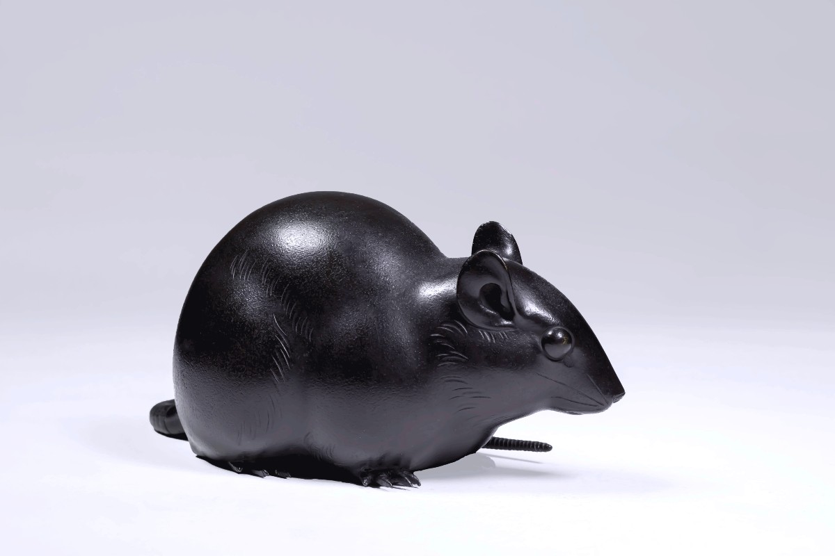 Bronze japonais signé MASAZANE, Shôshin – souris-photo-4