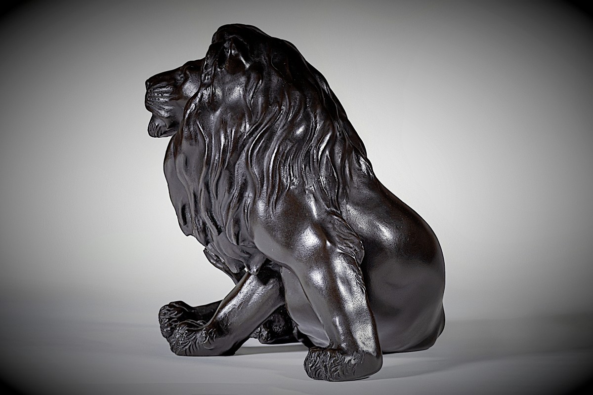 Japanese Bronze By Atsuyoshi For The Maruki Factory : Lion-photo-3