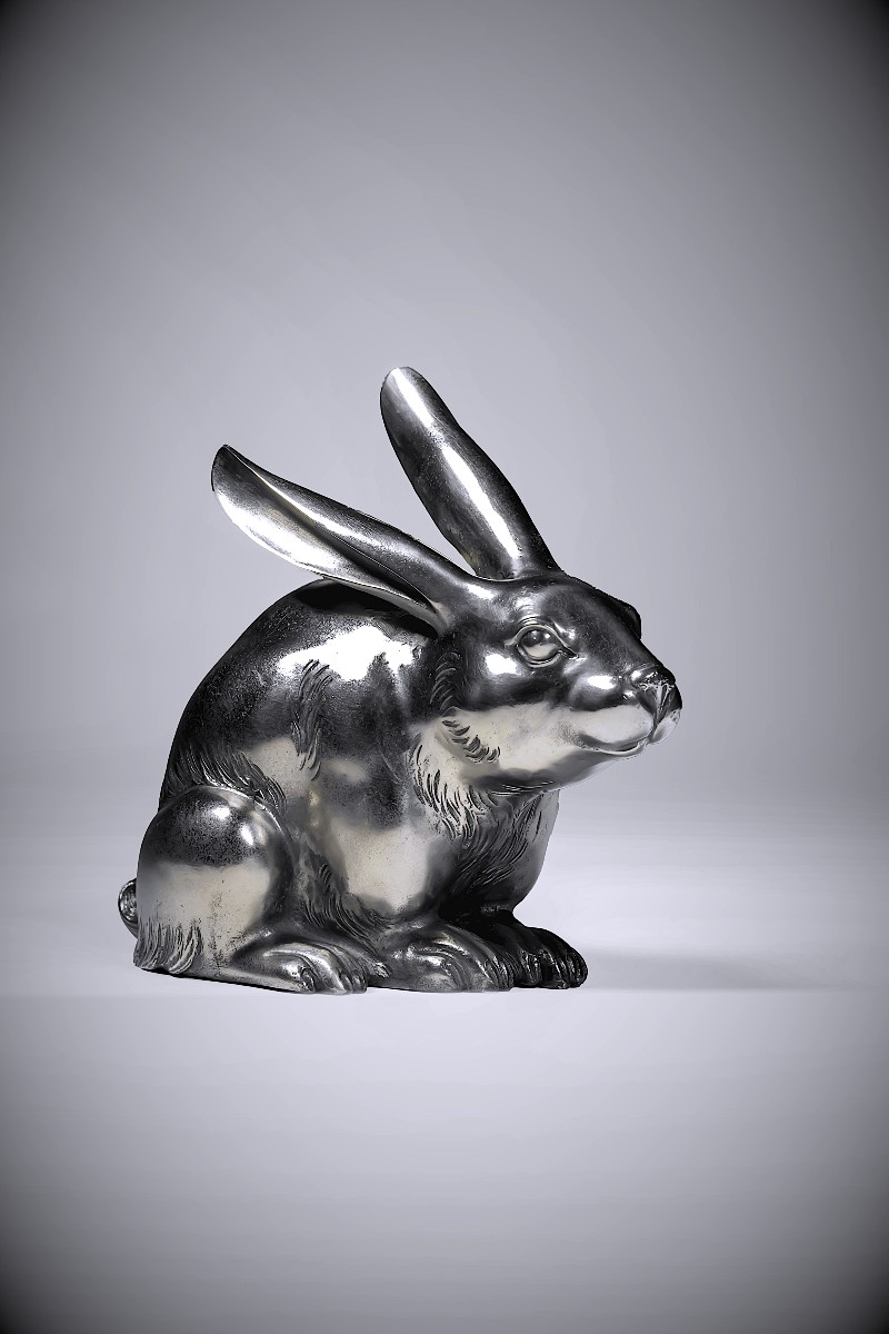 Japanese Bronze Sculpture By Murata Hiroshi: Hare-photo-3