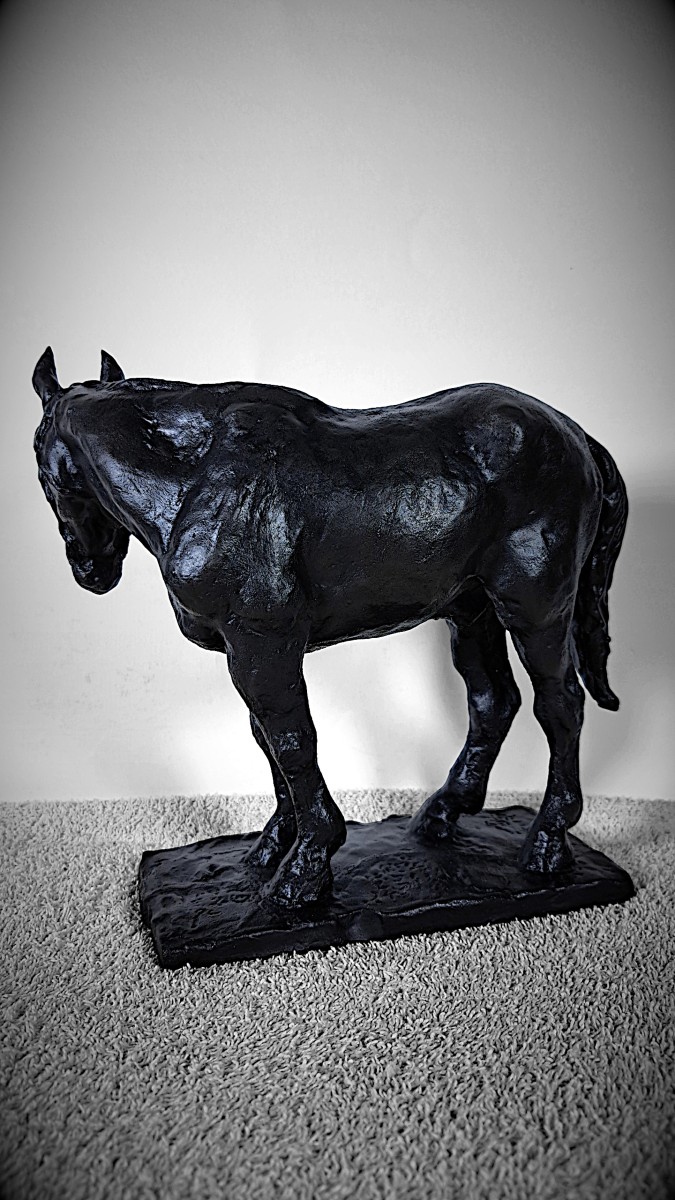 Bronze japonais de Nakamura AKIRA : Cheval -photo-2