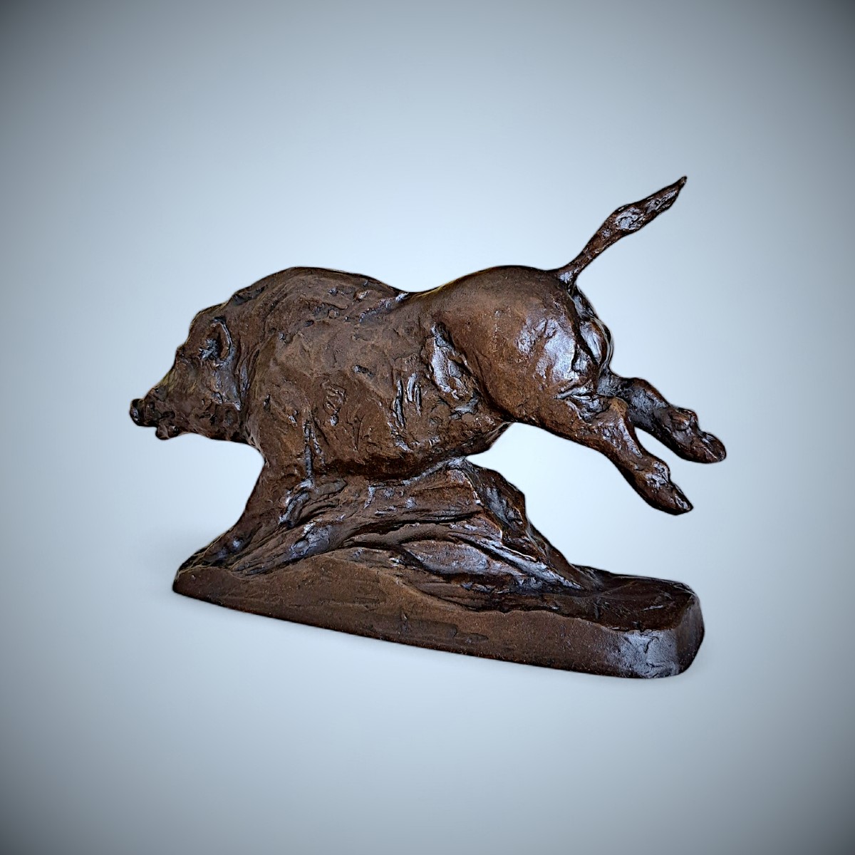 Japanese Bronze Sculpture By Ikeda Yûhachi - Boar-photo-1