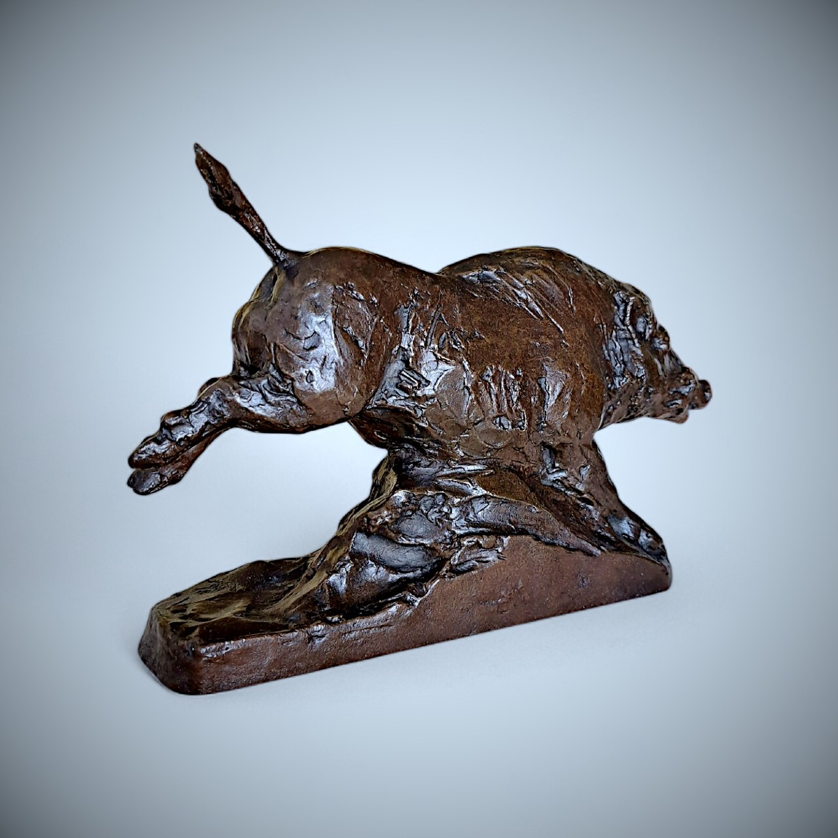 Japanese Bronze Sculpture By Ikeda Yûhachi - Boar-photo-2