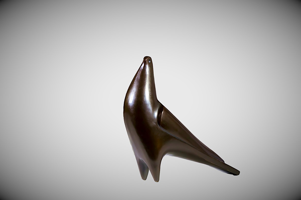 Bronze japonais de Saegusa SOTARO – Colombe-photo-3