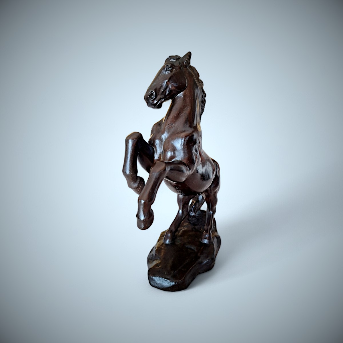 Bronze Japonais de Masahiko KATORI : cheval cabré-photo-1