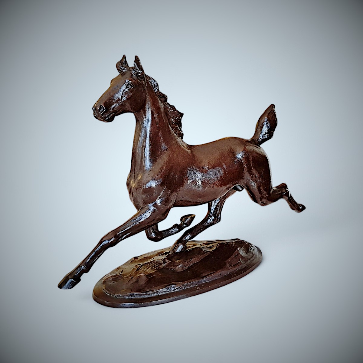 Japanese Bronze By Itô Kunio - Horse At A Trot-photo-2