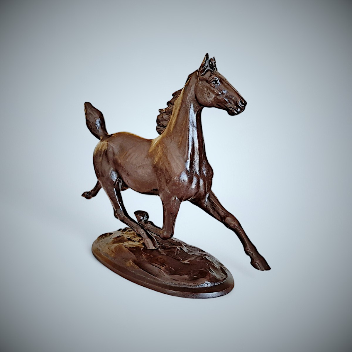Japanese Bronze By Itô Kunio - Horse At A Trot-photo-3
