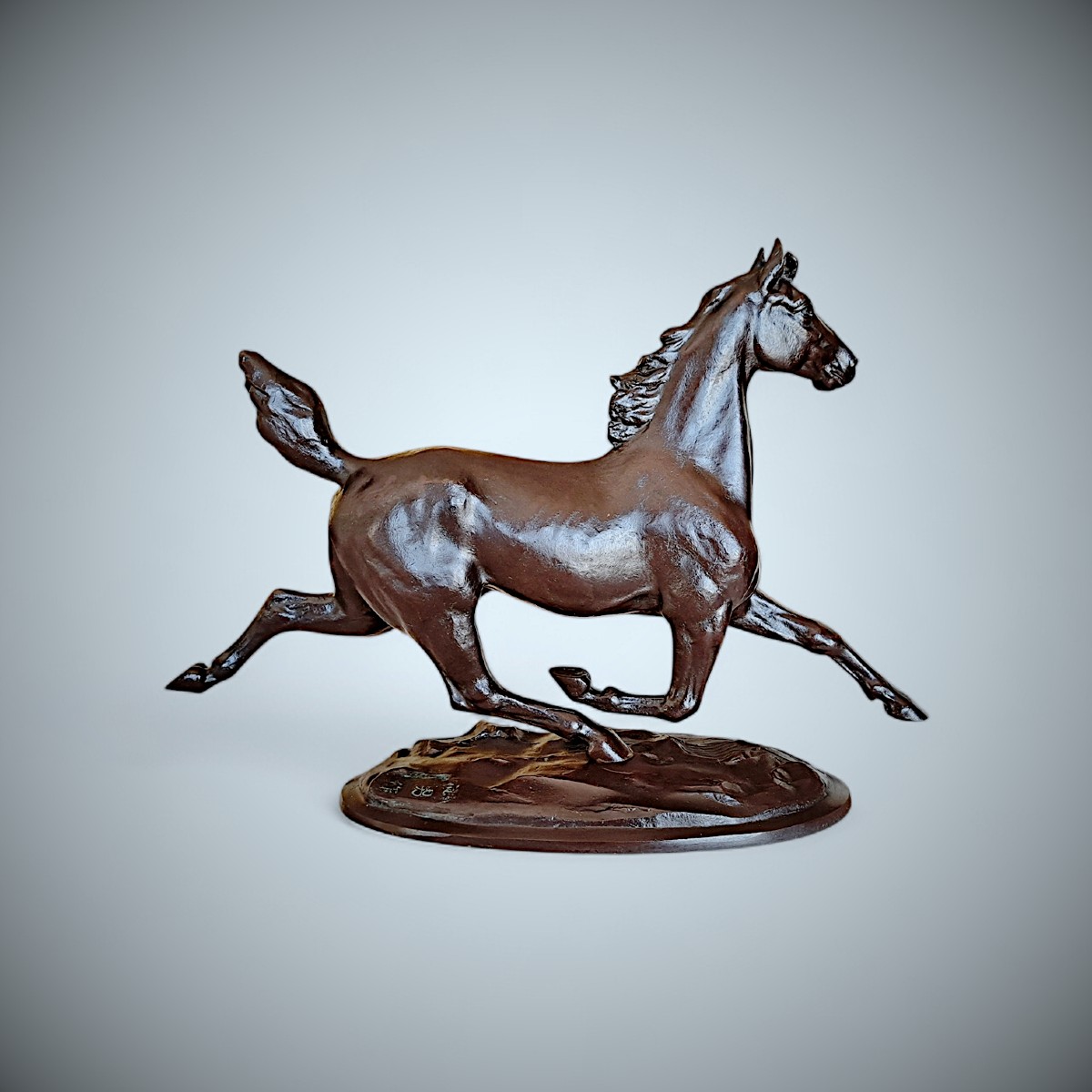 Japanese Bronze By Itô Kunio - Horse At A Trot-photo-4