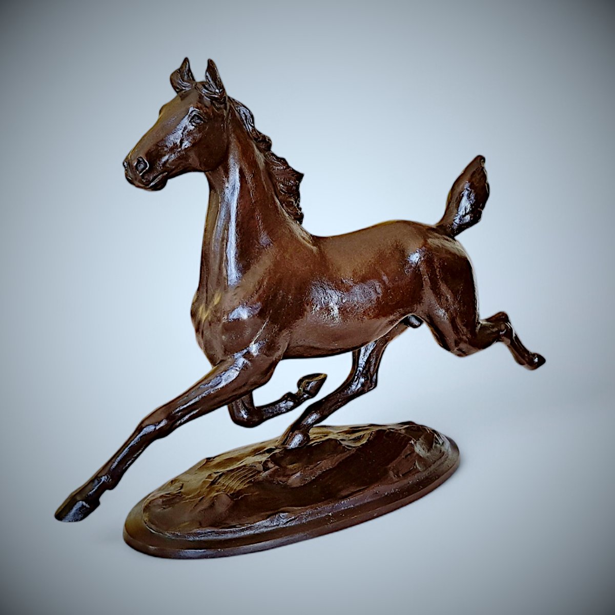 Japanese Bronze By Itô Kunio - Horse At A Trot-photo-2