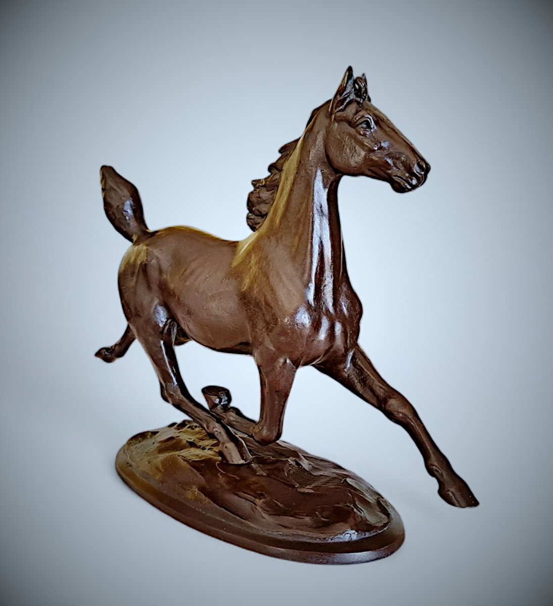 Japanese Bronze By Itô Kunio - Horse At A Trot-photo-3
