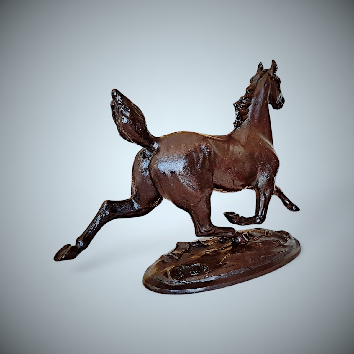 Japanese Bronze By Itô Kunio - Horse At A Trot-photo-2