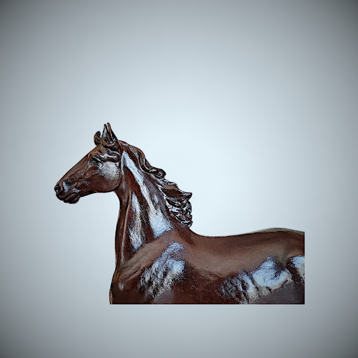 Japanese Bronze By Itô Kunio - Horse At A Trot-photo-3