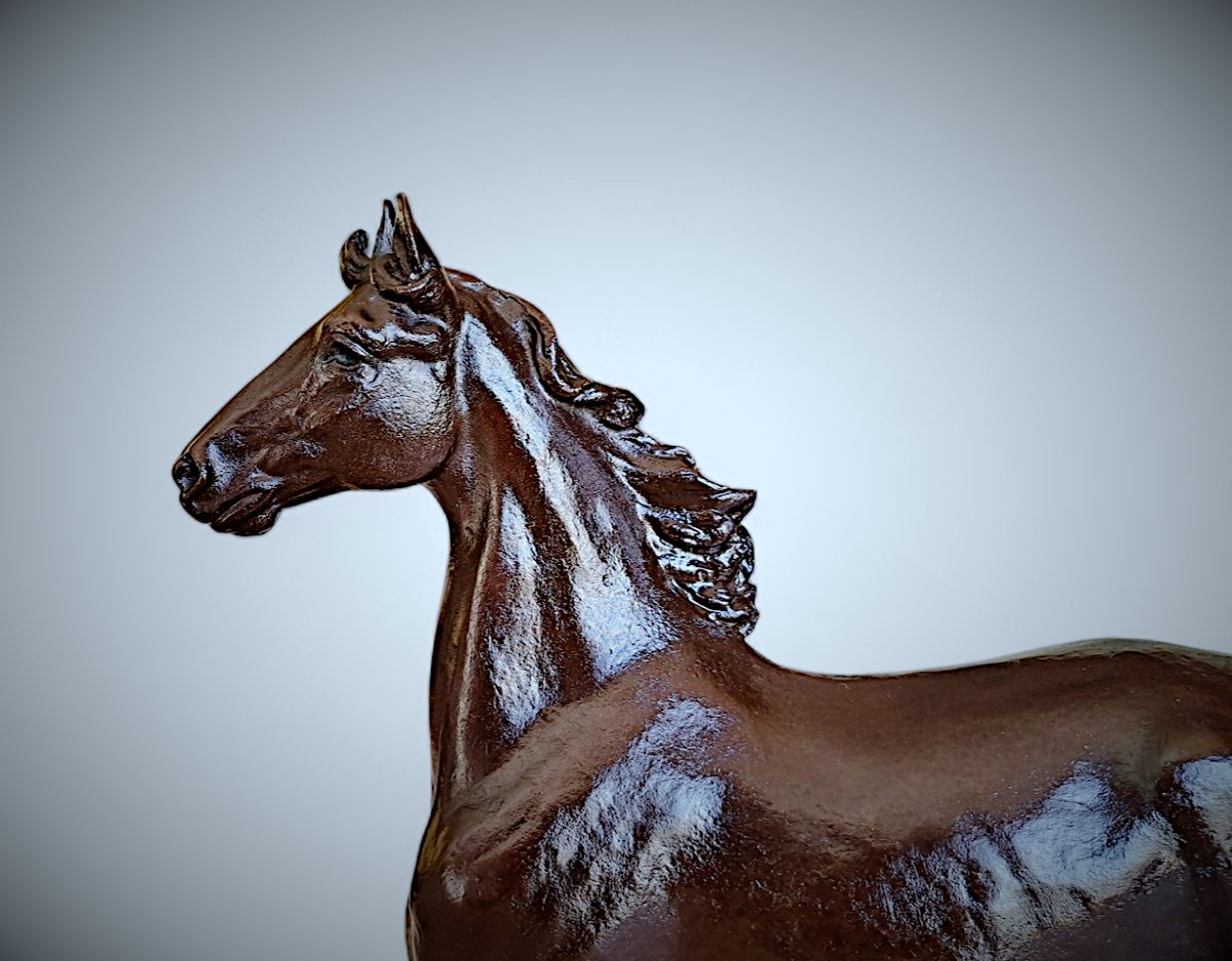 Japanese Bronze By Itô Kunio - Horse At A Trot-photo-3