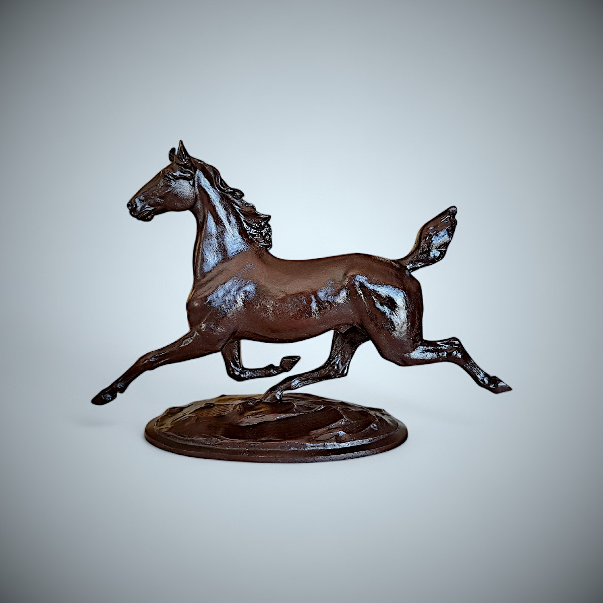 Japanese Bronze By Itô Kunio - Horse At A Trot
