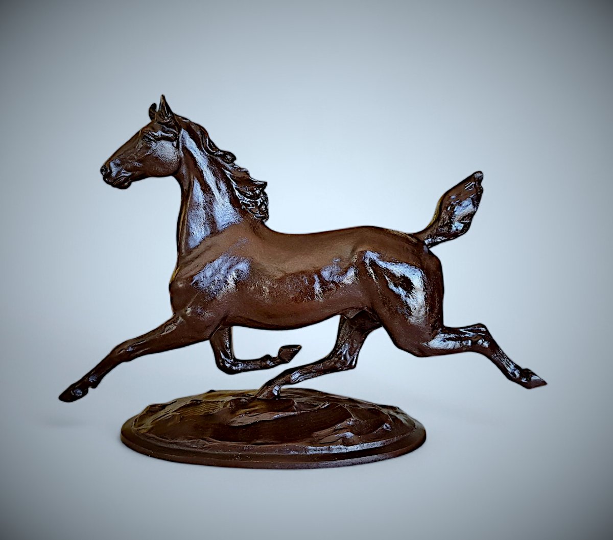 Japanese Bronze By Itô Kunio - Horse At A Trot