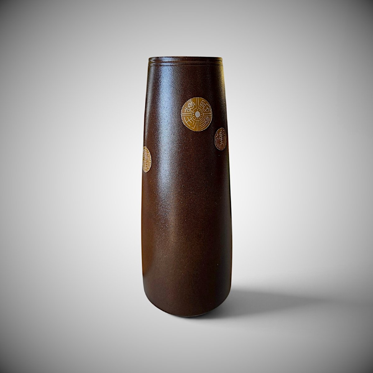 Japanese Bronze Vase By Takahashi Kaishu-photo-2
