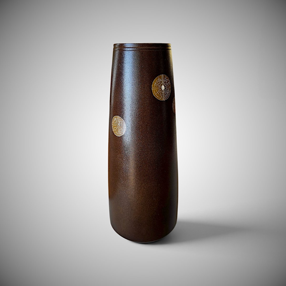 Japanese Bronze Vase By Takahashi Kaishu-photo-3