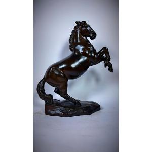 Bronze Japonais de Masahiko KATORI : cheval cabré