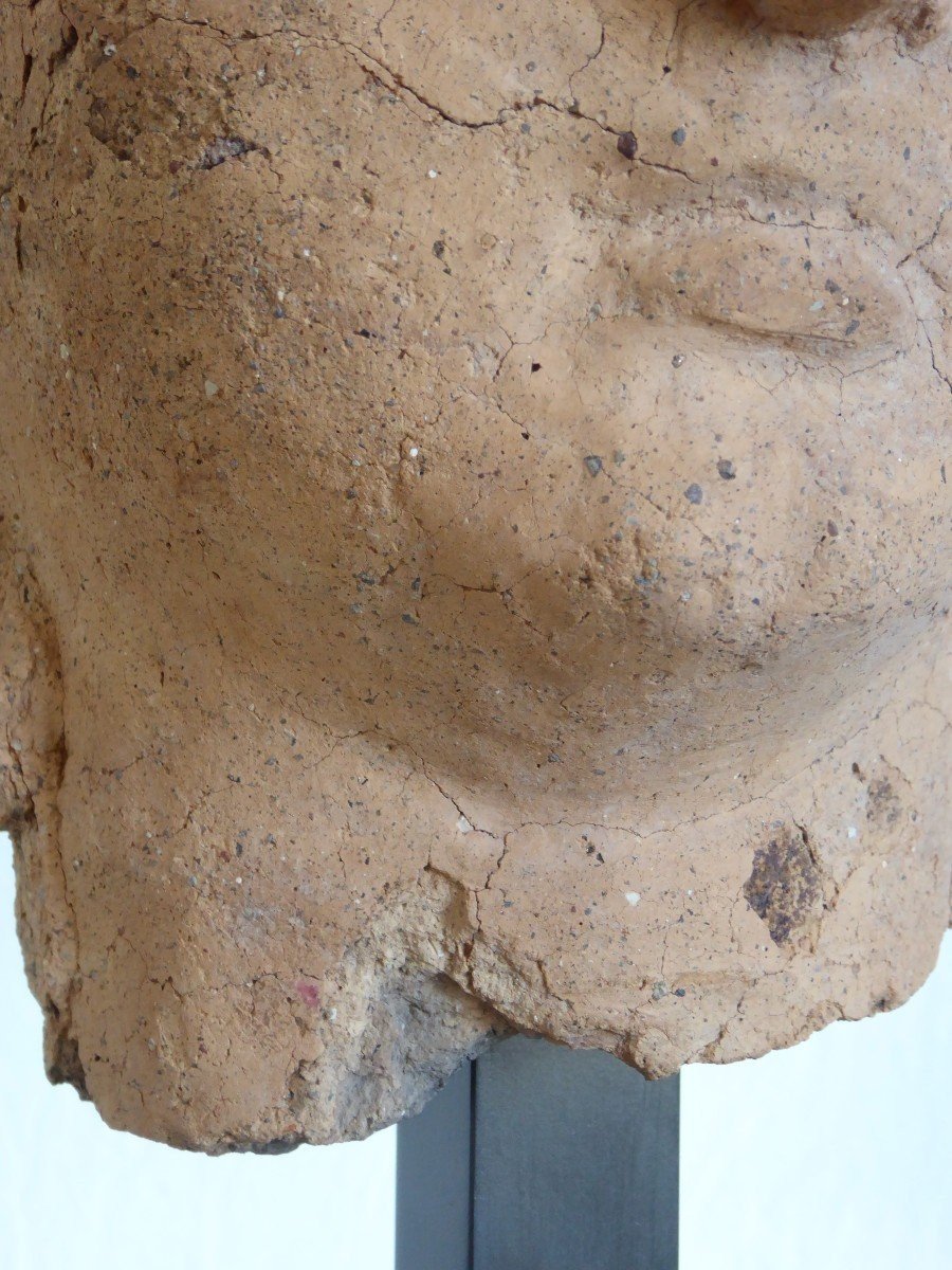 Large And Beautiful Etruscan Head, 4th - 3rd Century Bc-photo-5