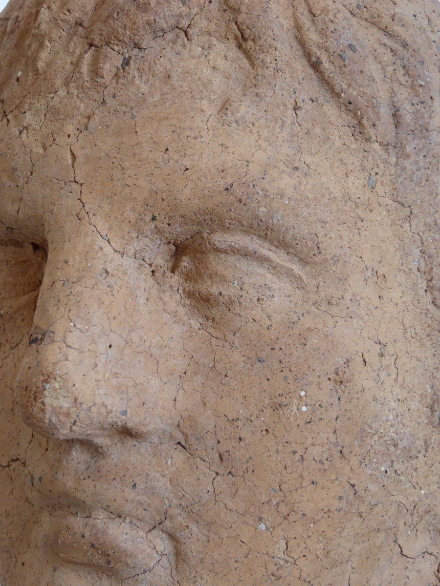 Large And Beautiful Etruscan Head, 4th - 3rd Century Bc-photo-6