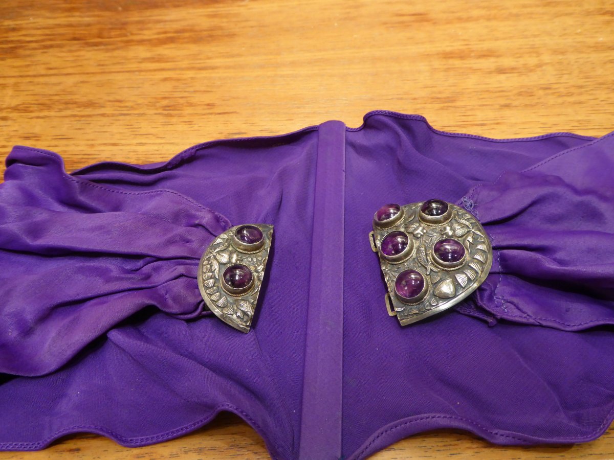 Silver And Amethyst Set, China, Circa 1930.-photo-2