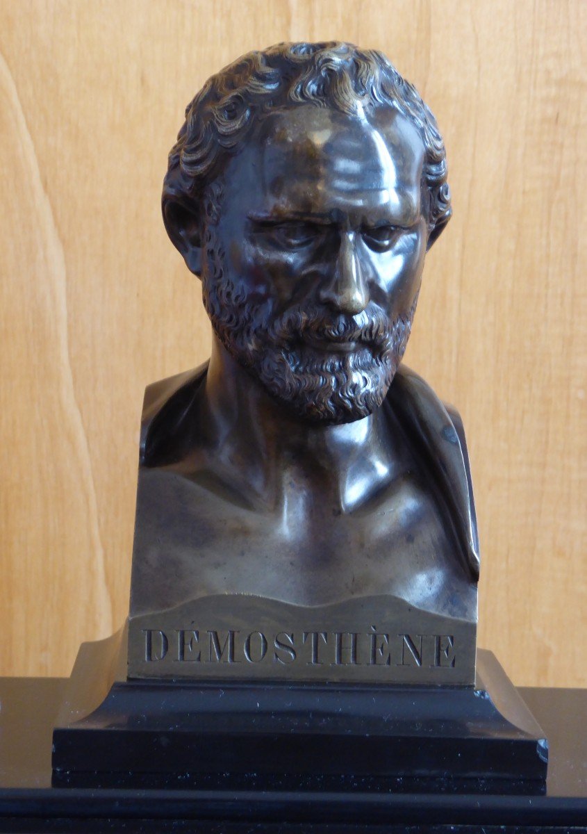 Encrier,  Marbre et Bronze, Au Sujet De Demosthene-photo-4