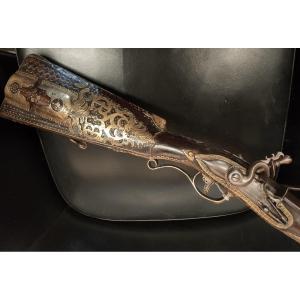 Richly Decorated Flintlock Rifle, Ottoman