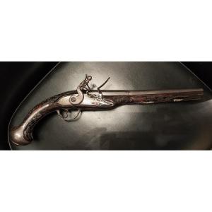 Flintlock Pistol From The 18th Century.