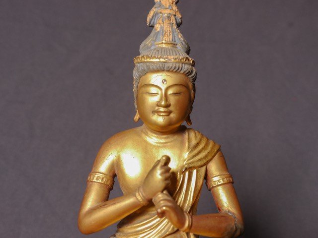 Bouddha en bois doré JL004-photo-2