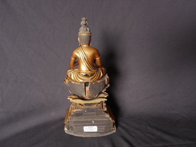 Bouddha en bois doré JL004-photo-4