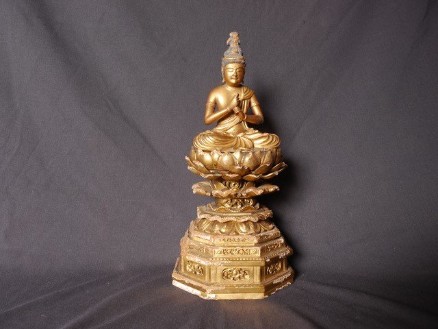 Bouddha en bois doré JL004-photo-3