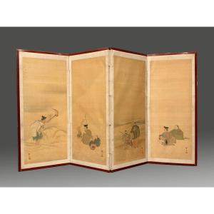 Japanese Screen 4 Panel Jr093