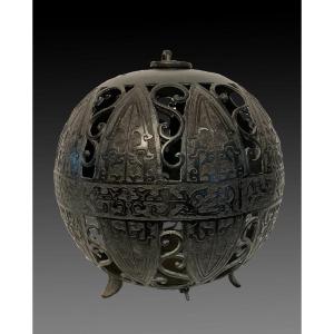 Japanese Bronze Ball Lantern - Reference Jz193